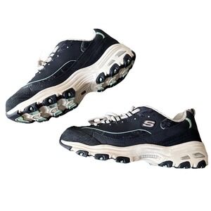 Skechers D Lites Sneakers Womens 8.5 Navy Walking Shoes Memory Foam